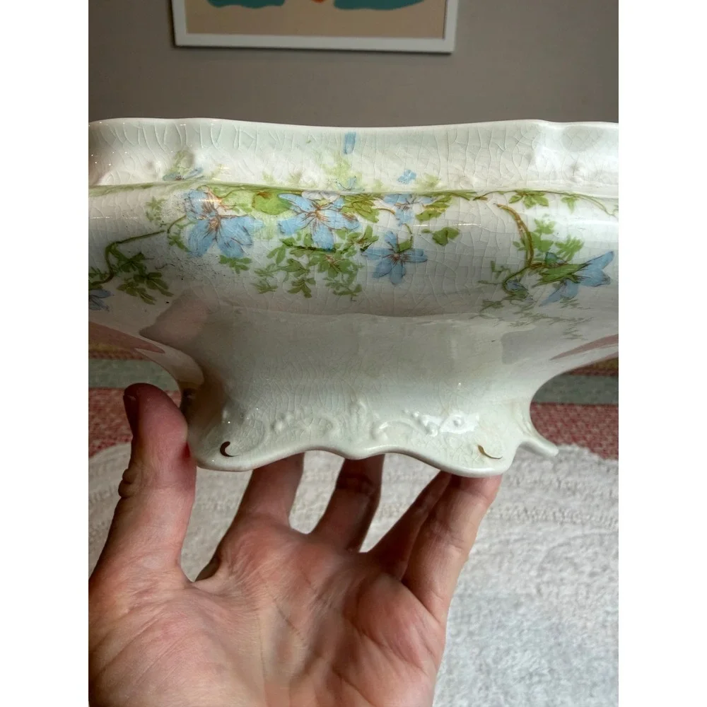 Johnson Bros Victorian Floral Tureen Royal Semi Porcelain Large Antique
